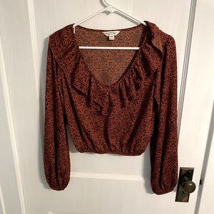 Patterned paisley patterned crop top